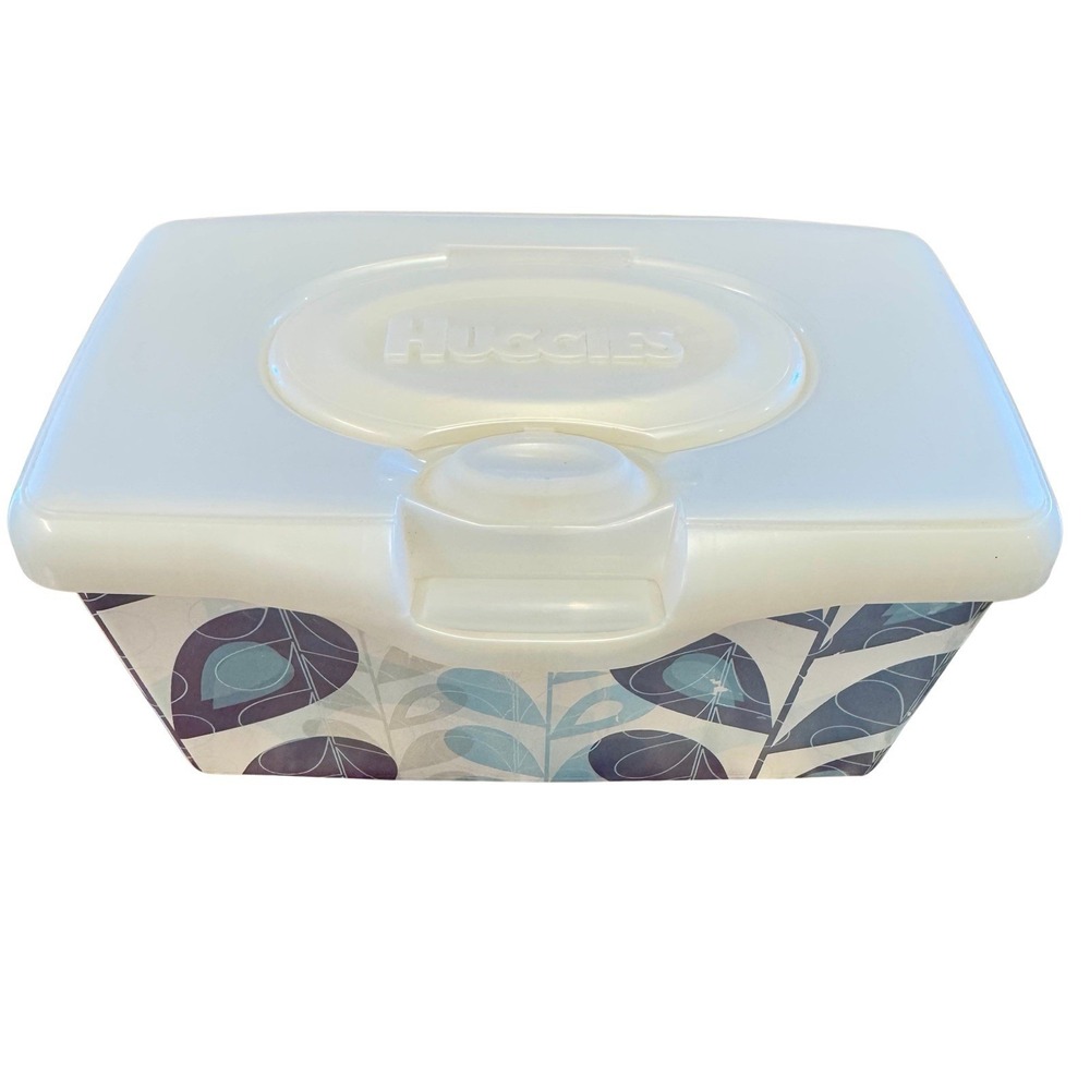 Huggies Baby Wipes Container EMPTY Wipe Case Holder Blue & Purple